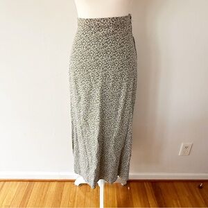 Vintage Women 90s Ditsy Floral Maxi Skirt Size 4 Grunge Feminine Casual Office